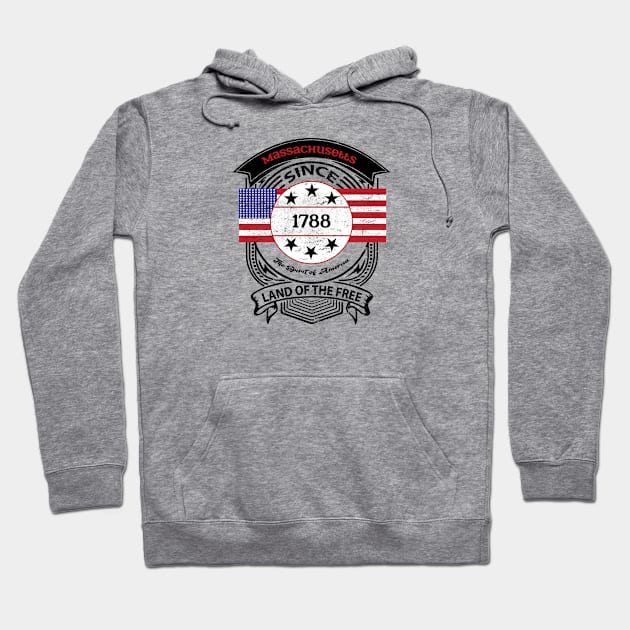 Massachusetts Hoodie by artsytee